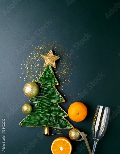 Christmas Tree Decoration, Layflat Image, Whimsical, Fun, xmas