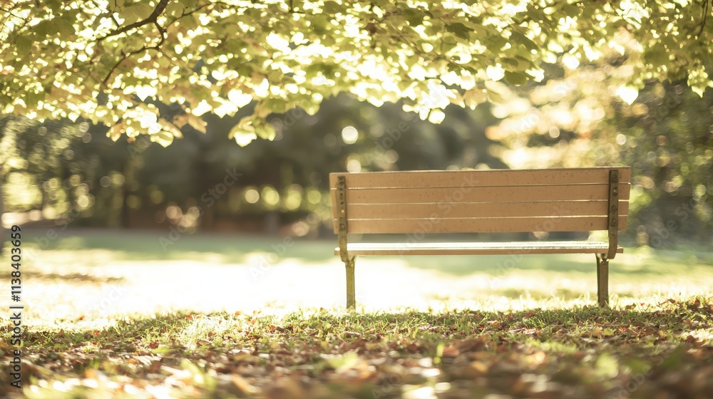 Park bench in soft blurred background nature scene peaceful environment tranquil viewpoint for relaxation Park bench in soft blurred background nature scene peaceful environment tranquil viewpoint for relaxation