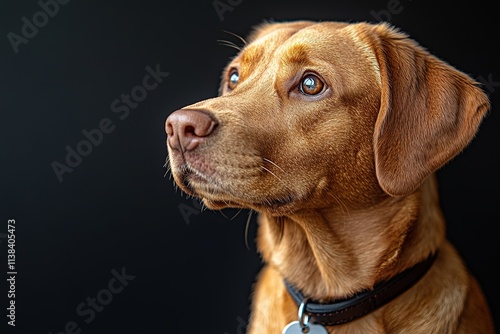 Wallpaper Mural A brown dog with a black collar is looking at the camera Torontodigital.ca