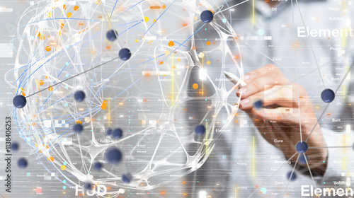 Global network. Blockchain....