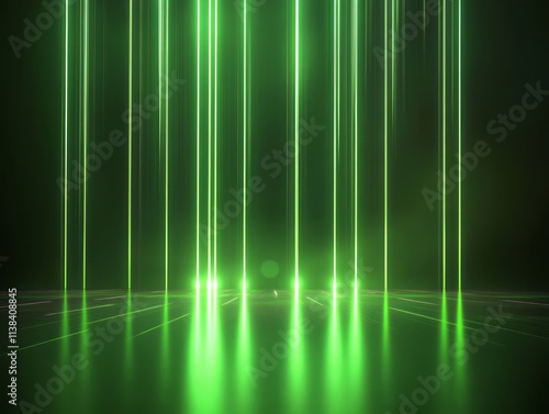 Abstract Green Light Beams ...