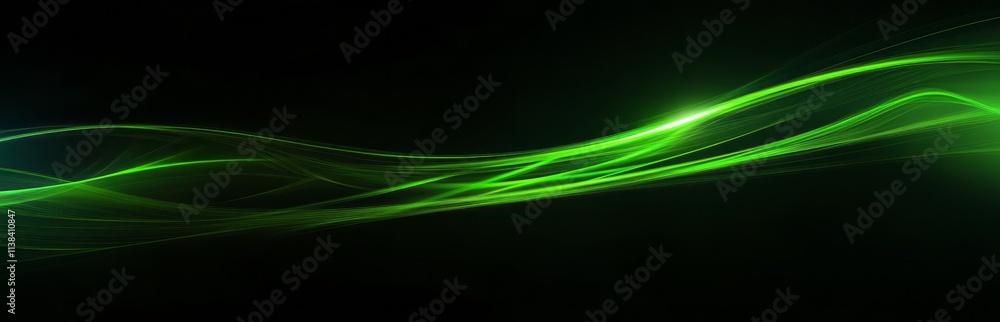 Abstract Green Light Wave Abstract Design Background Abstract Green Light Wave Abstract Design Background