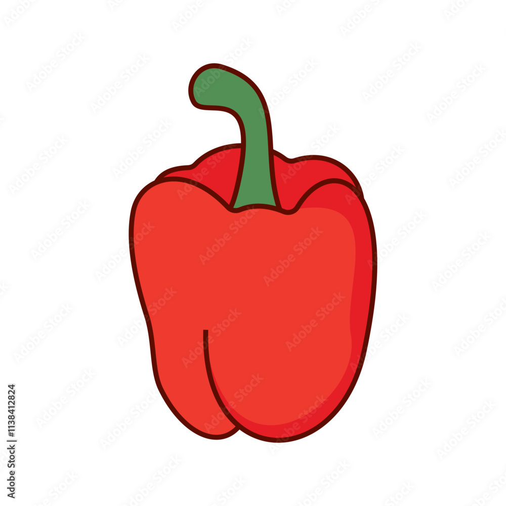 Red Chili Peppers Icon Illustration Red Chili Peppers Icon Illustration