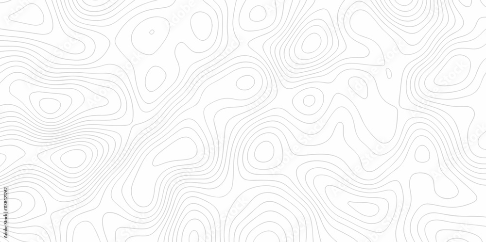 Abstract Vector geography landscape Topo contour map on white background, Topographic contour lines. Seamless pattern with lines Topographic map. Geographic mountain relief diagram line wave carve. Abstract Vector geography landscape Topo contour map on white background, Topographic contour lines. Seamless pattern with lines Topographic map. Geographic mountain relief diagram line wave carve.