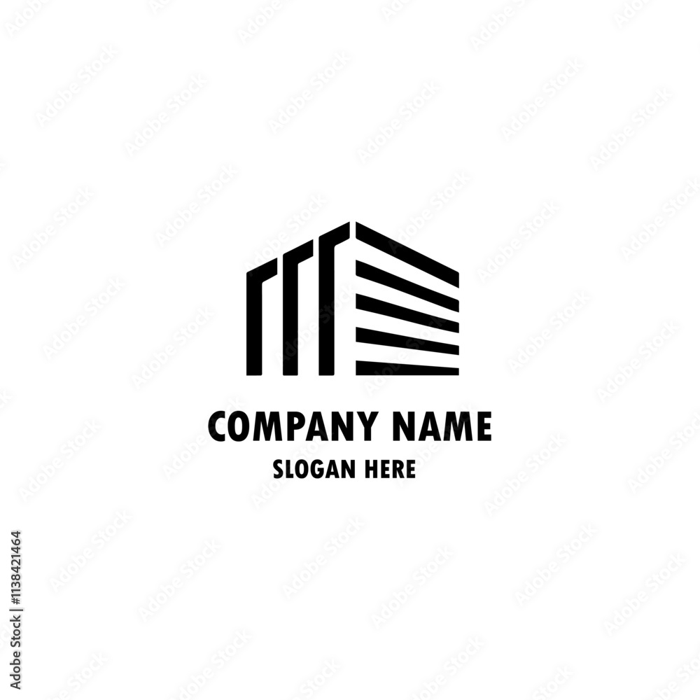 Black Gold Real Estate Logo. Construction Architecture Building Logo Design Template Element Black Gold Real Estate Logo. Construction Architecture Building Logo Design Template Element