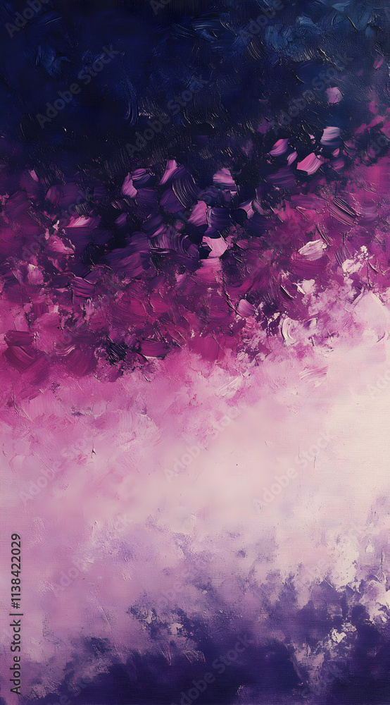 Fototapeta premium Abstract painting with a gradient of purple hues transitioning to lighter shades.