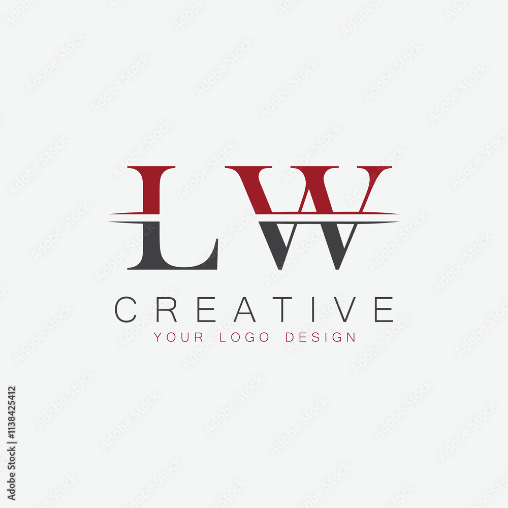 Fototapeta premium initial monogram letter logo with creative design.