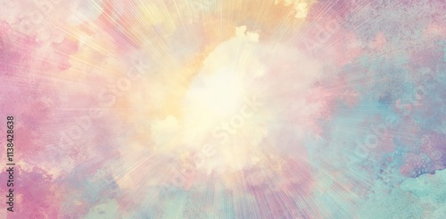 Pastel Clouds Radiating Lig...