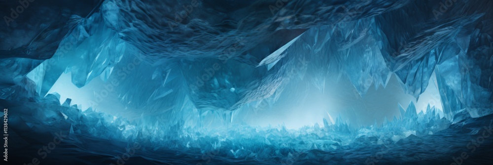 custom made wallpaper toronto digitalA mesmerizing subterranean landscape of illuminated crystalline ice formations, creating an ethereal otherworldly atmosphere deep within an arctic cavernous environment