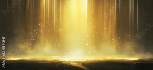 Golden Light Beams Illumina...