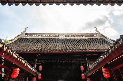 City God Temple in Zhujiajiao Water Town. China. photo