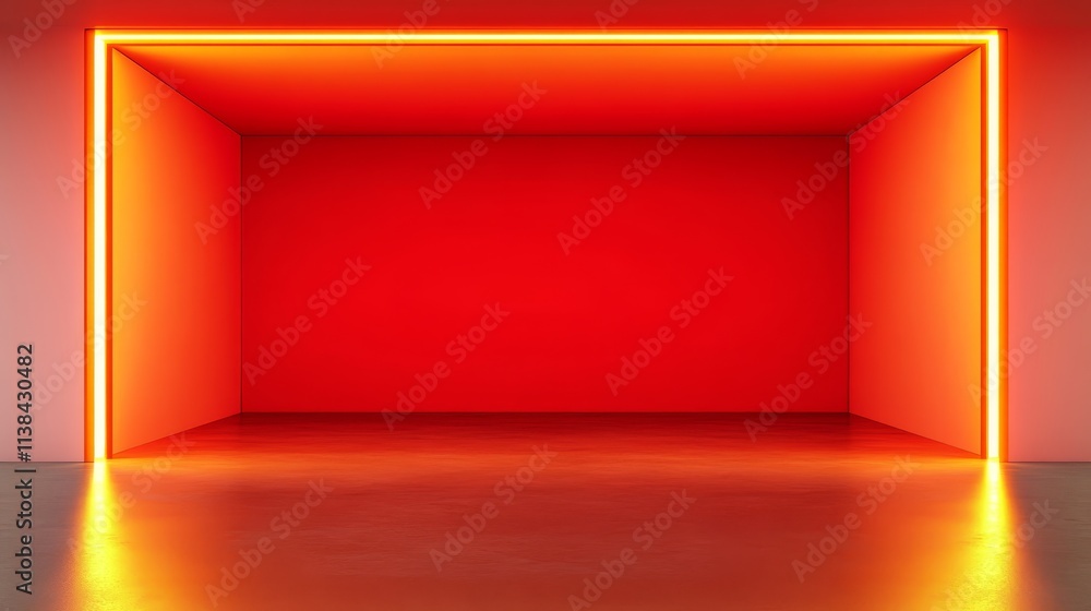 Red Room Neon Light Abstract Background Red Room Neon Light Abstract Background