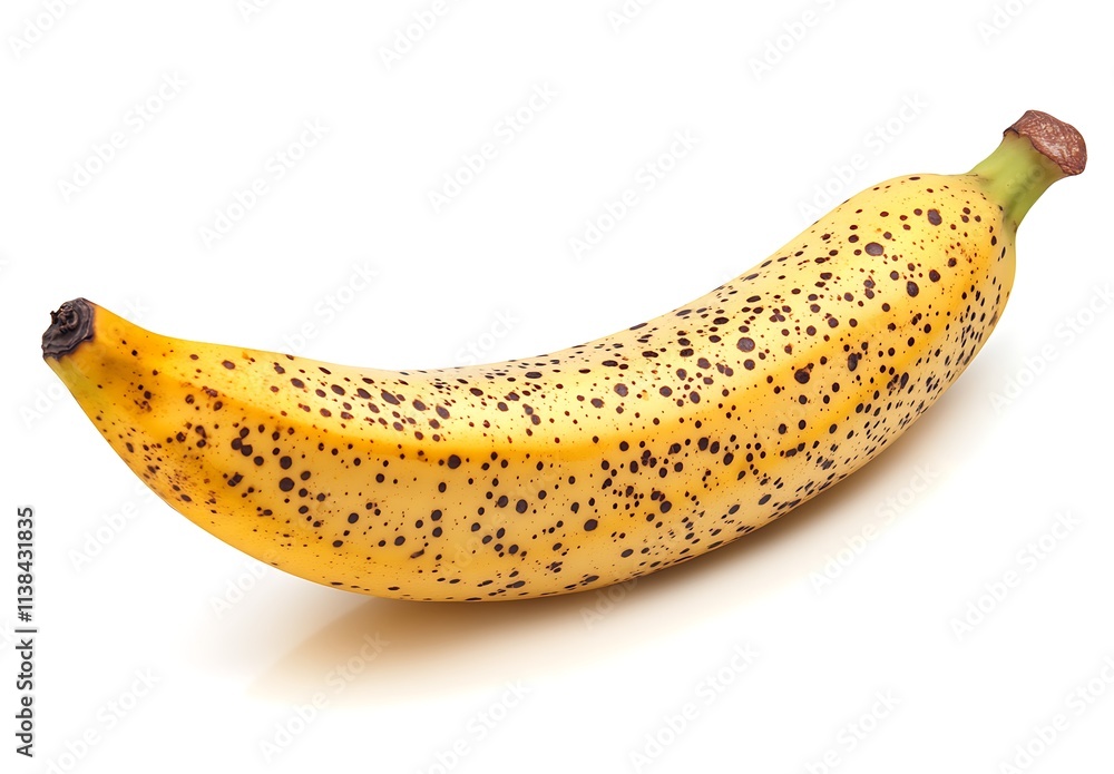 A high-resolution image of a yellow banana on a white background, with professional color grading to make it resemble a stock photo image A high-resolution image of a yellow banana on a white background, with professional color grading to make it resemble a stock photo image