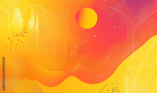 Abstract Orange and Yellow ...
