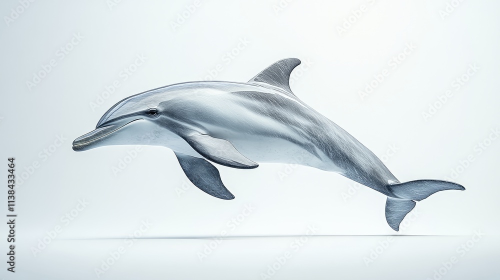 Dolphin leaping, isolated on white. Dolphin leaping, isolated on white.