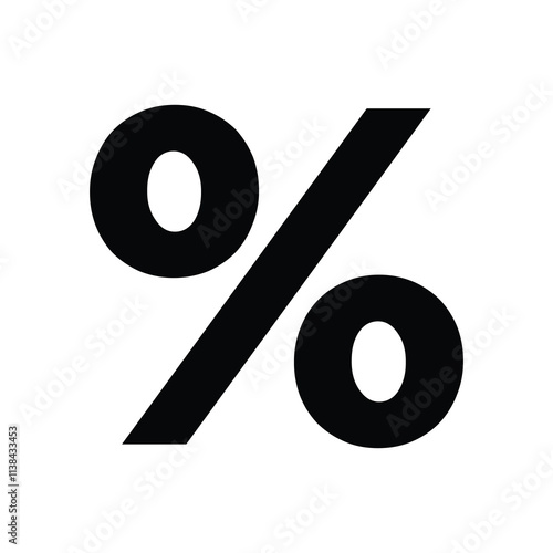 percent icon sign symbol on white background