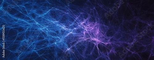 Abstract Blue And Purple Ne...