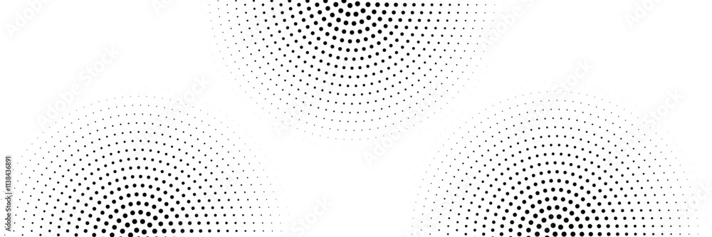 Halftone gradient. Dotted gradient, smooth dots spraying and halftones dot background seamless horizontal geometric pattern vector template set. modern vector ilustration Halftone gradient. Dotted gradient, smooth dots spraying and halftones dot background seamless horizontal geometric pattern vector template set. modern vector ilustration