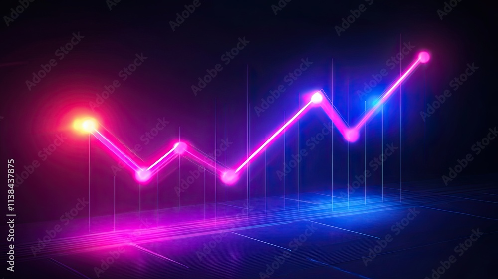 glow light business graph glow light business graph