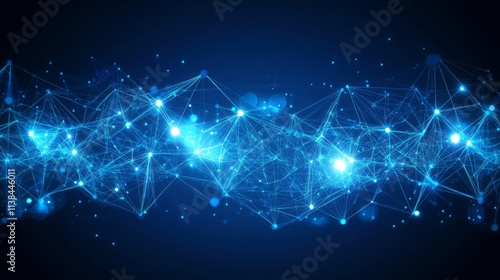 Abstract Blue Network Digit...