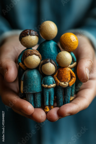 A conceptual image representing social security, with hands holding various support symbols like healthcare, financial assistance, and housing aid,