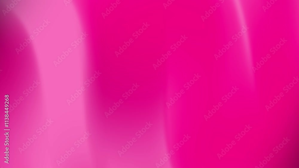 Bright pink gradient background with smooth flowing wave motion and soft light reflections for vibrant visual projects