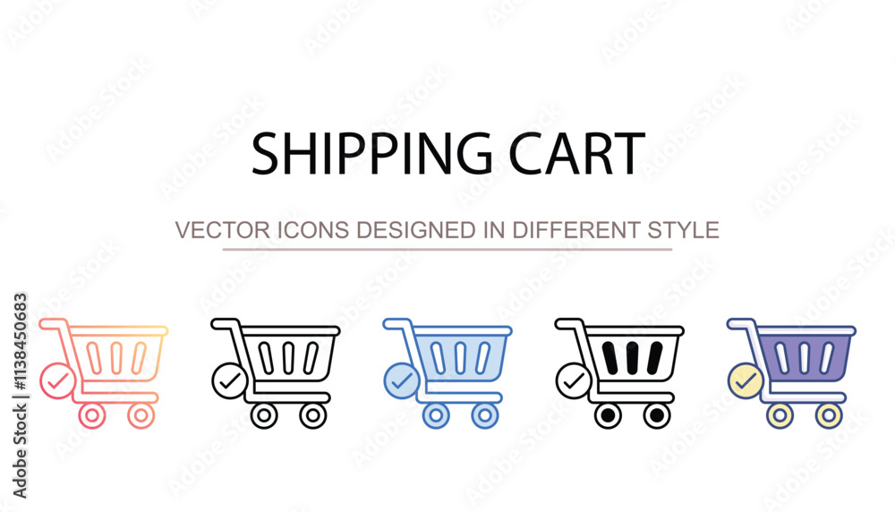 Shipping Cart icon design with white background stock illustration Shipping Cart icon design with white background stock illustration