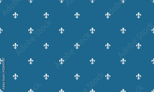 Old-fashioned vintage from modern retro style. Greeting flower and abstract decoration. Geometrical fleur de lys of lily paper.