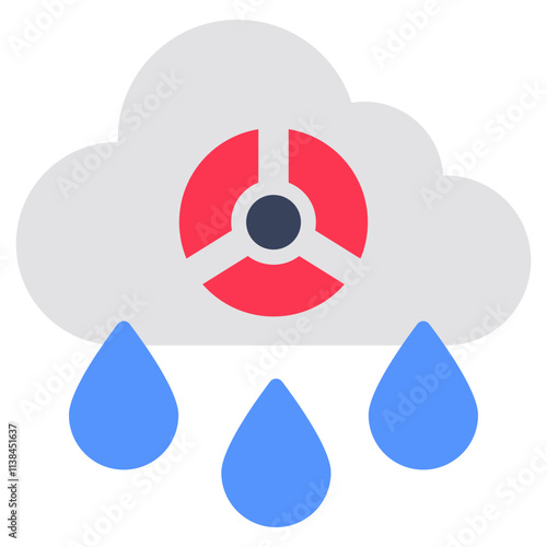 Unique design icon of acidic rain