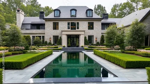 Stunning suburban estate featuring modern design and lush landscaping ideal for homeownership
