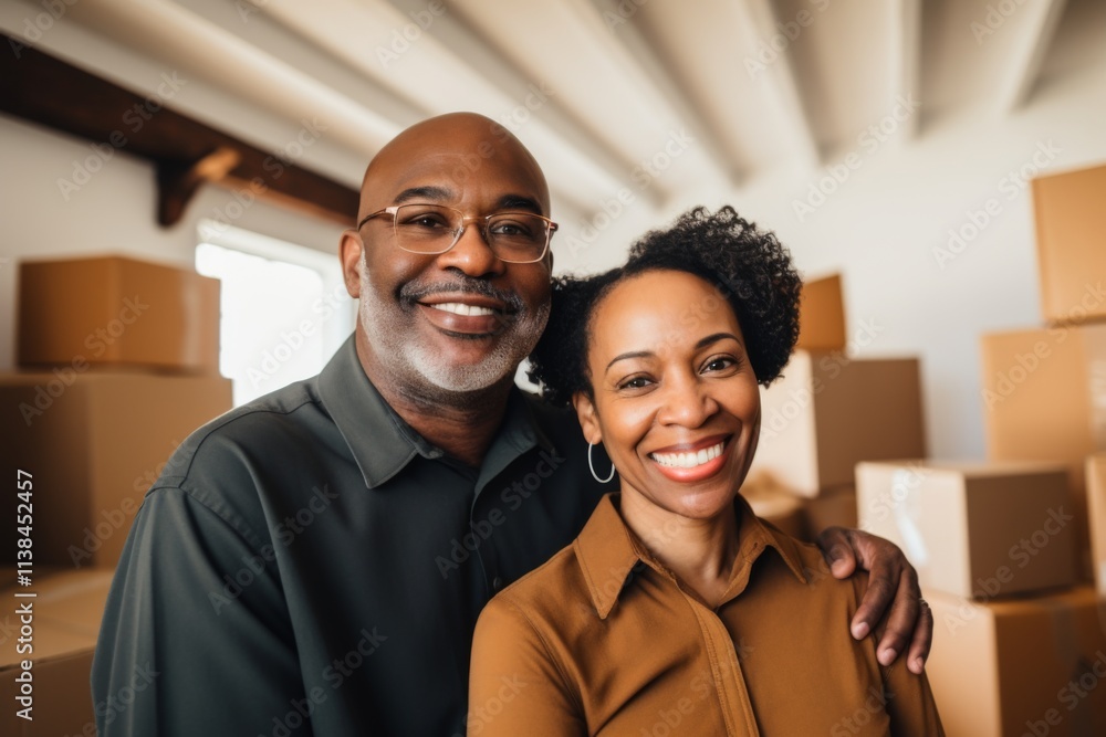 Portrait of a smiling middle aged couple in modern home Portrait of a smiling middle aged couple in modern home