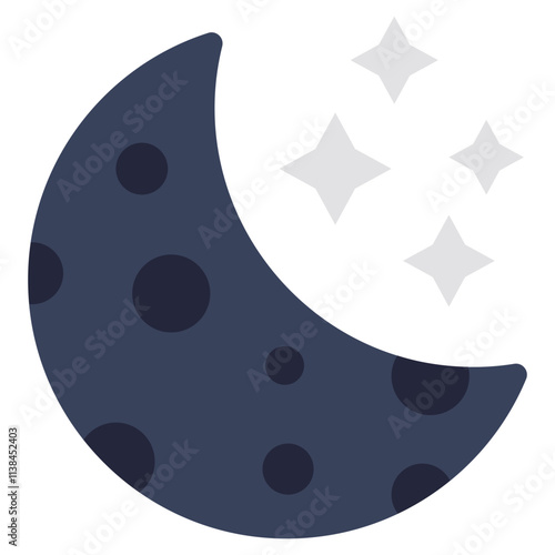 An icon design of clear night