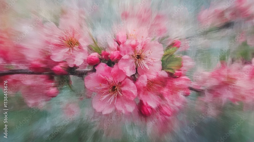 Soft Focus of Delicate Pink Plum Blossoms with Tender Green Background for Artistic Floral Illustrations and Nature Inspired Designs Soft Focus of Delicate Pink Plum Blossoms with Tender Green Background for Artistic Floral Illustrations and Nature Inspired Designs
