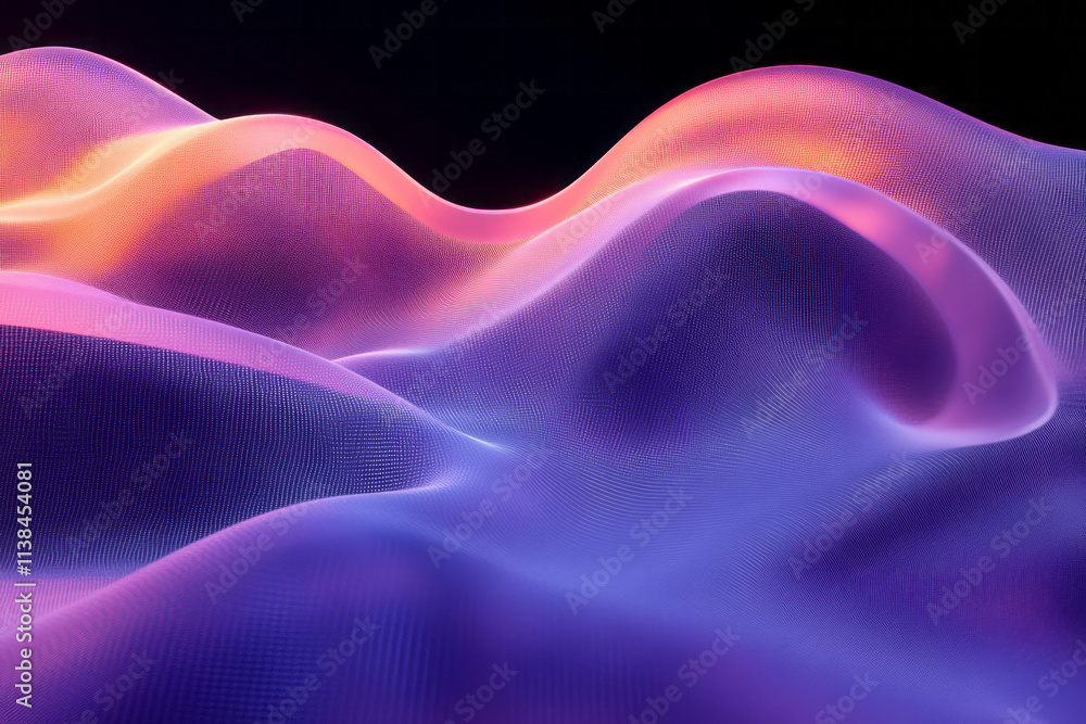 Obraz premium a colorful wave of light on a black background