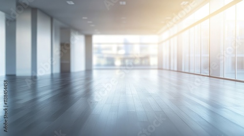 Wallpaper Mural Modern minimalist open interior space with natural light and wooden flooring suitable for diverse design concepts and staging purposes. Torontodigital.ca