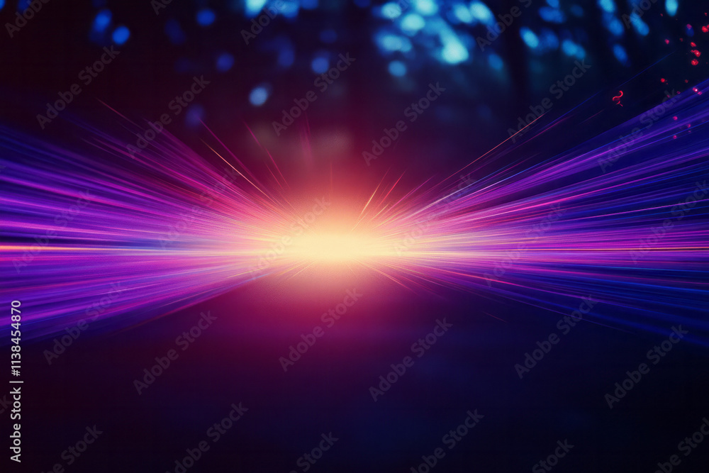Obraz premium a bright purple light streaks through the dark background