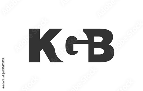 KGB logo design. Initial letter K G B bold font style for tech startups, consulting, corporate branding. Creative company name, headlines typography identity, trendy logotype.