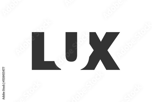LUX logo design. Initial letter L U X bold font style for tech startups, consulting, corporate branding. Creative company name, headlines typography identity, trendy logotype.