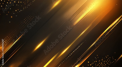 Abstract Gold Lines and Spa...