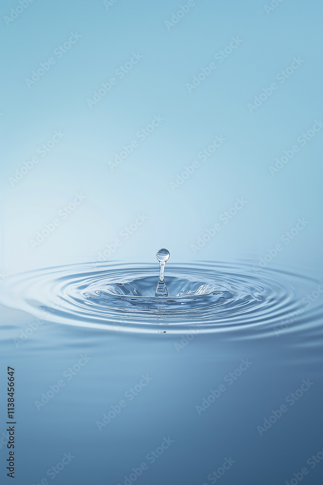 Round water drops over circles on lake. Water drop, swirl and splash, splashes. Phone wallpaper. Wavy circles on water and blue reflections on water surface Round water drops over circles on lake. Water drop, swirl and splash, splashes. Phone wallpaper. Wavy circles on water and blue reflections on water surface