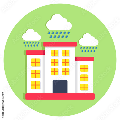 Rainfall icon in perfect design