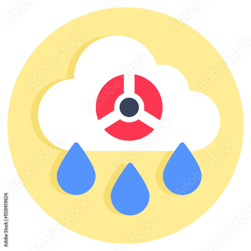 Unique design icon of acidic rain