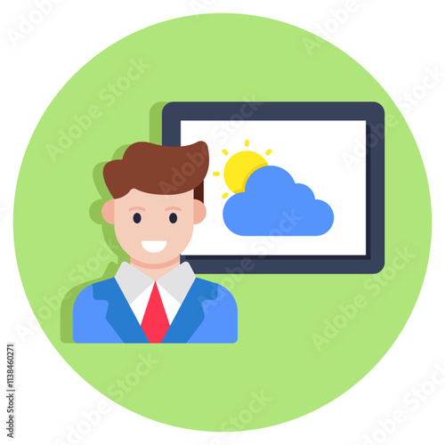 Perfect design icon of meteorologist