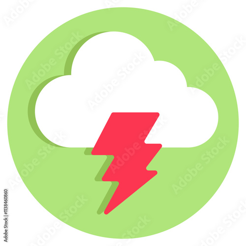 Creative design icon of thunderstorm