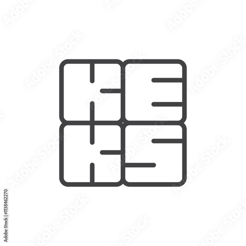 Keks pay icon Logo symbol outline set