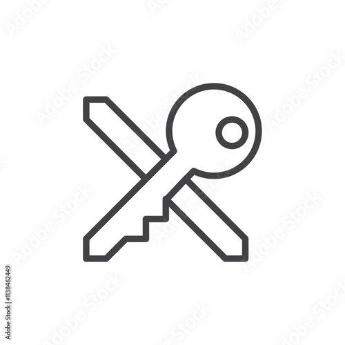 Keypassing icon Logo symbol outline set