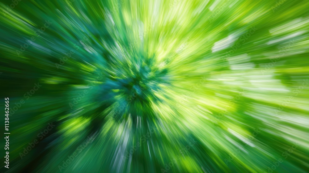 Obraz premium vibrant blurred abstract green background conveying motion and freshness ideal for nature or wellness themes