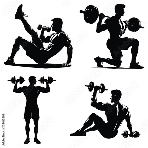 Gym Silhouette vector