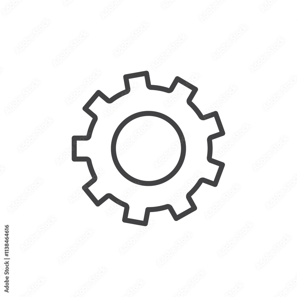 Settings icon Logo symbol outline set Settings icon Logo symbol outline set