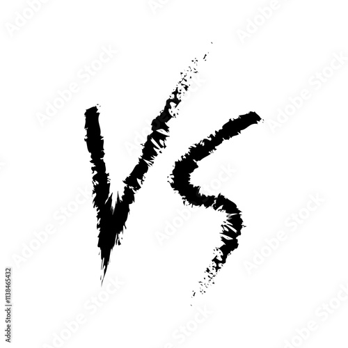 Versus or VS letters logo design vector illustration.